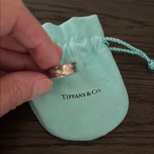 Tiffany & Co. Silver Band with Blue Pouch